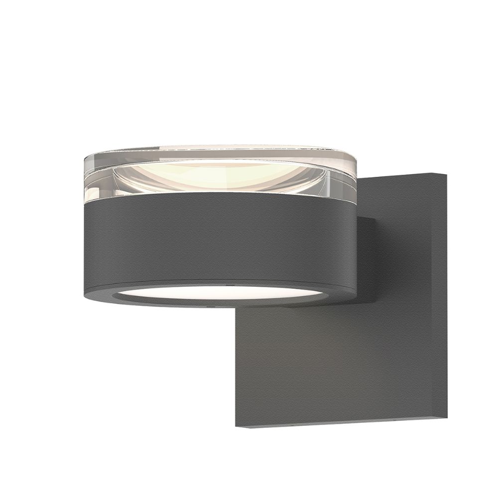 Sonneman 7302.FH.PL.74-WL REALS Up/Down LED Sconce in Textured Gray