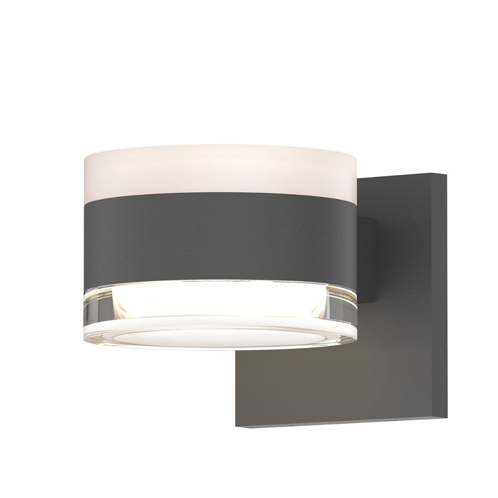 Sonneman 7302.FW.FH.74-WL REALS Up/Down LED Sconce in Textured Gray