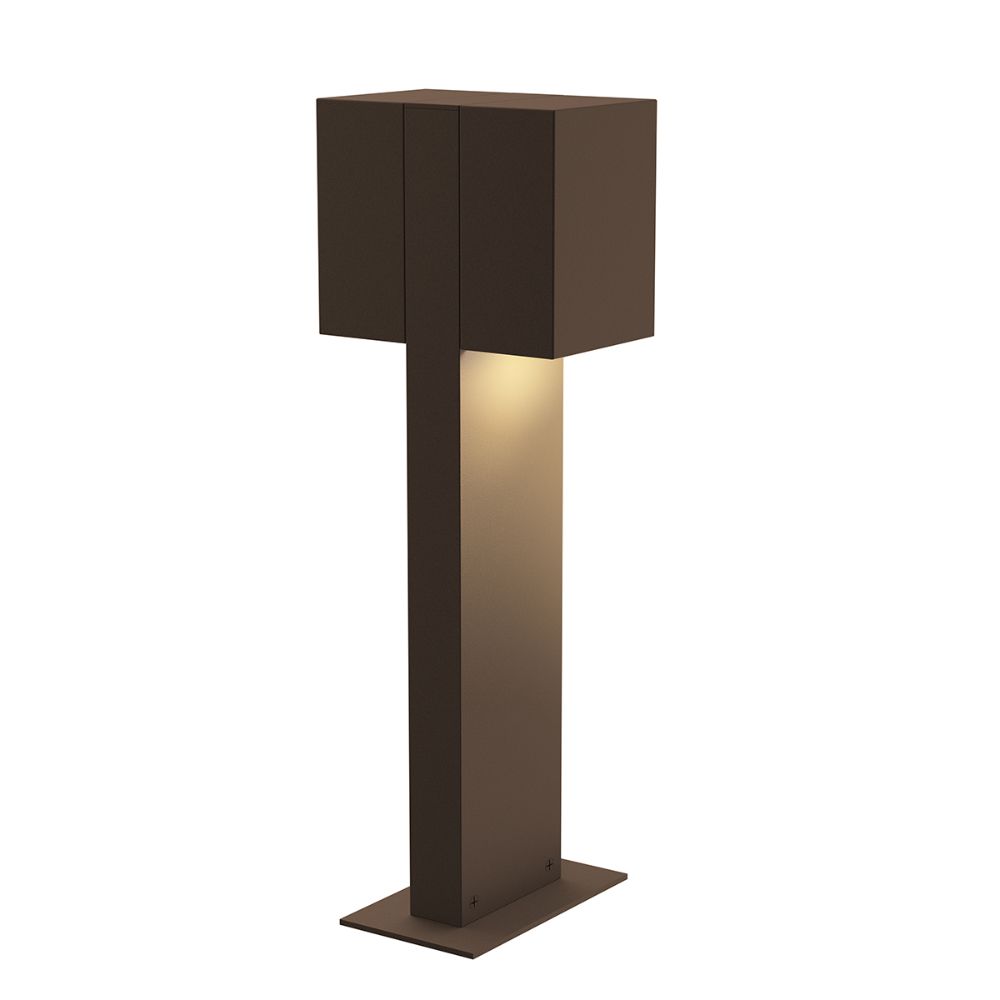 Sonneman 7345.72-WL Box 16" LED Double Bollard in Textured Bronze