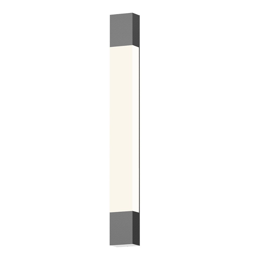 Sonneman 7354.74-WL Box Column 32" LED Sconce in Textured Gray