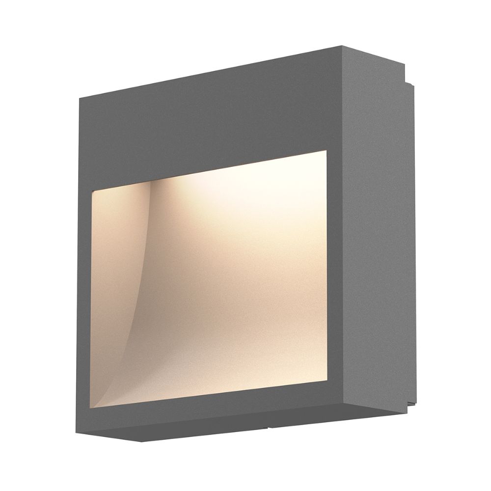 Sonneman 7360.74-WL Square Curve™ LED Sconce in Textured Gray