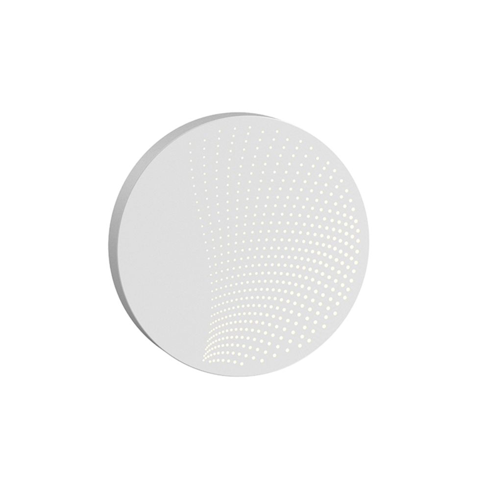 Sonneman 7451.98-WL Dotwave™ Medium Round LED Sconce in Textured White
