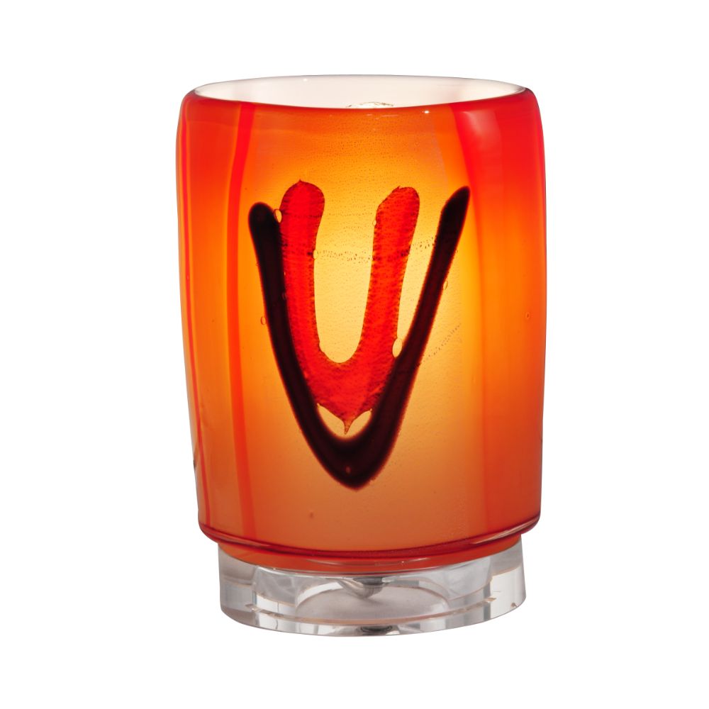 Springdale Lighting 6.75"H Vicossia Hand Blown Art Glass Uplight Accent Lamp