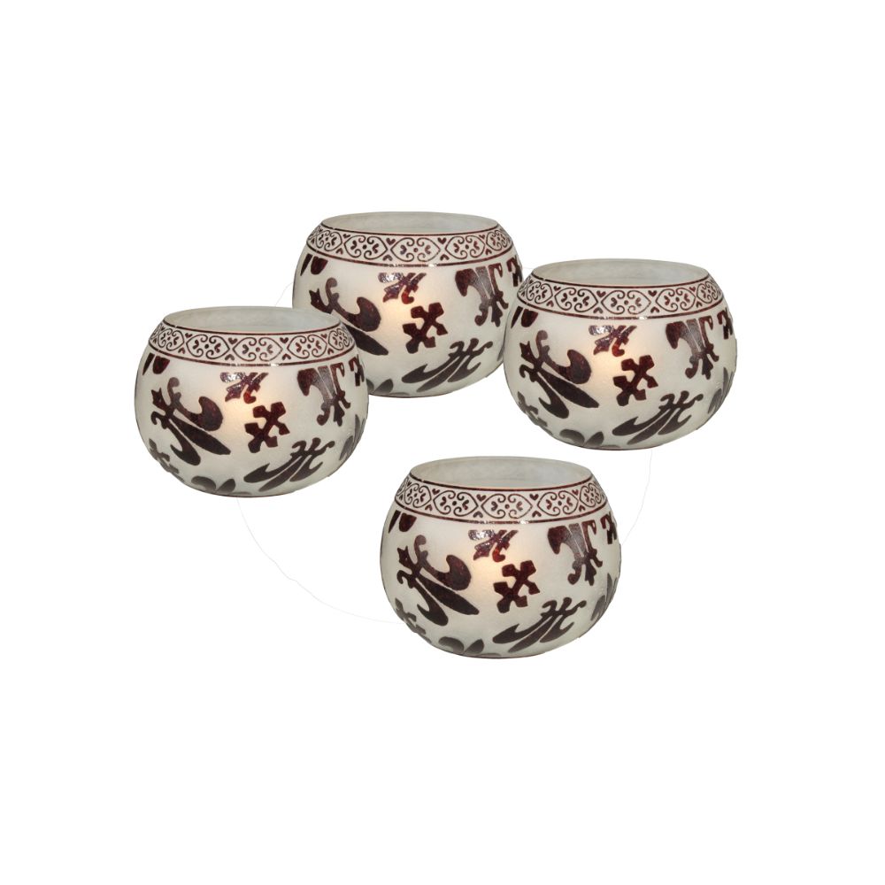 Springdale Lighting 3"H Feori 4-Piece Candle Holder Votive Set (Candles Not Included)
