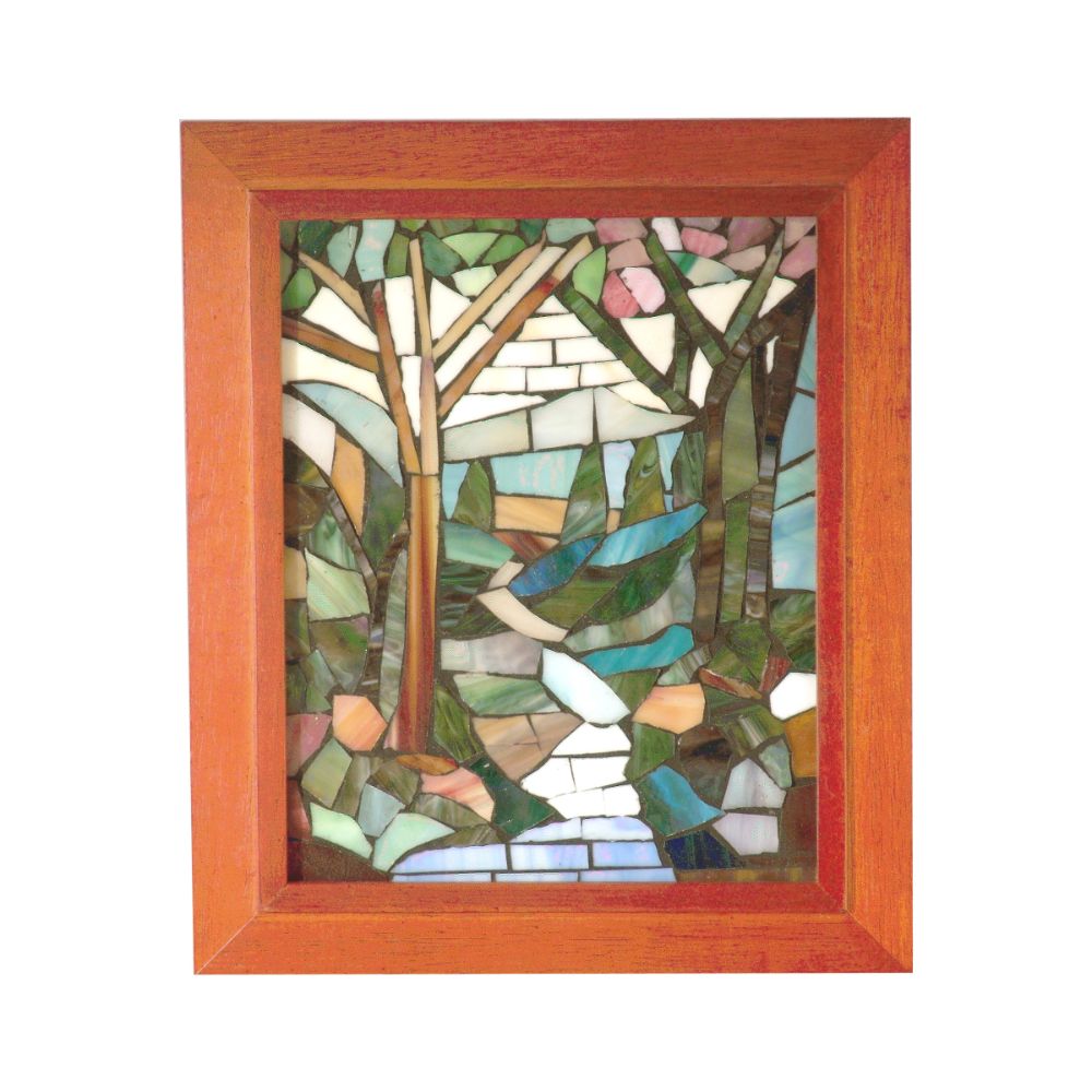 Springdale Lighting 10"H Waterbrook Mosaic Art Glass Wall Panel