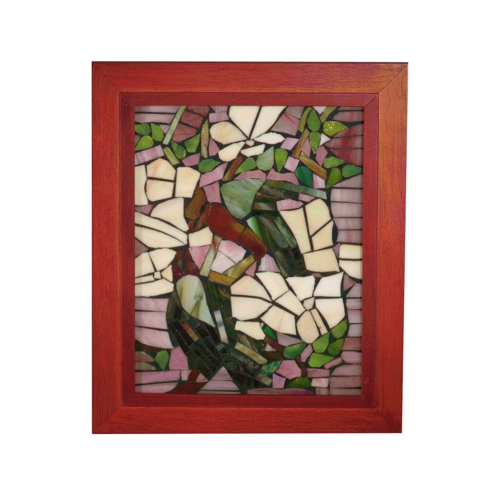 Springdale Lighting 10"H Parrots Mosaic Art Glass Wall Panel