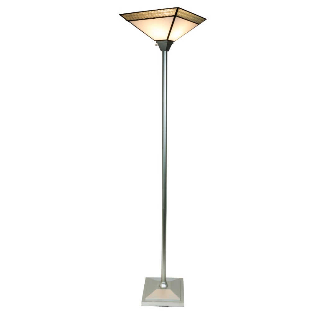 Springdale Lighting 72"H Leonetto Fused Glass Torchiere Floor Lamp