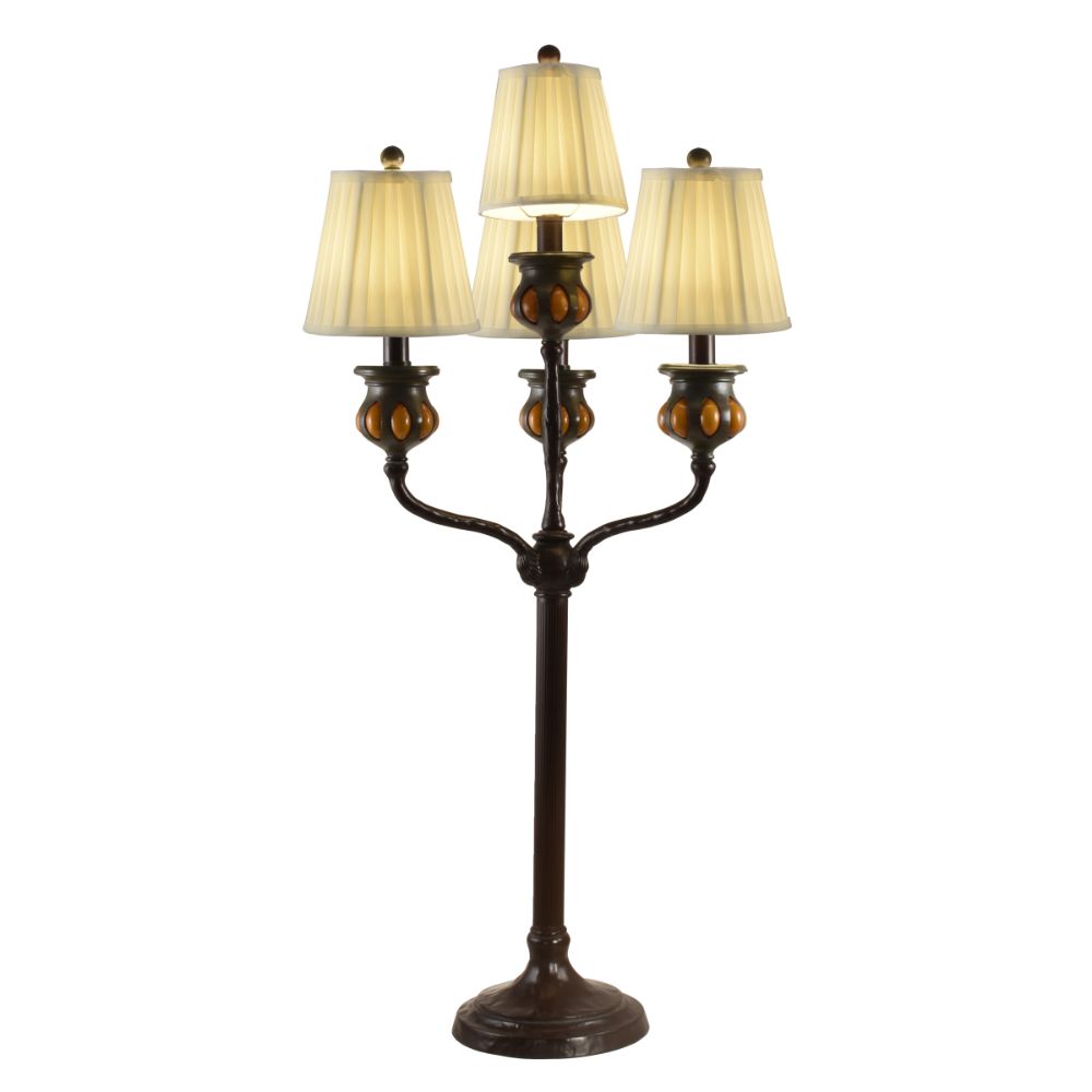 Springdale Lighting 39"H Amber Bedalo 4-Light Bronze Buffet Lamp