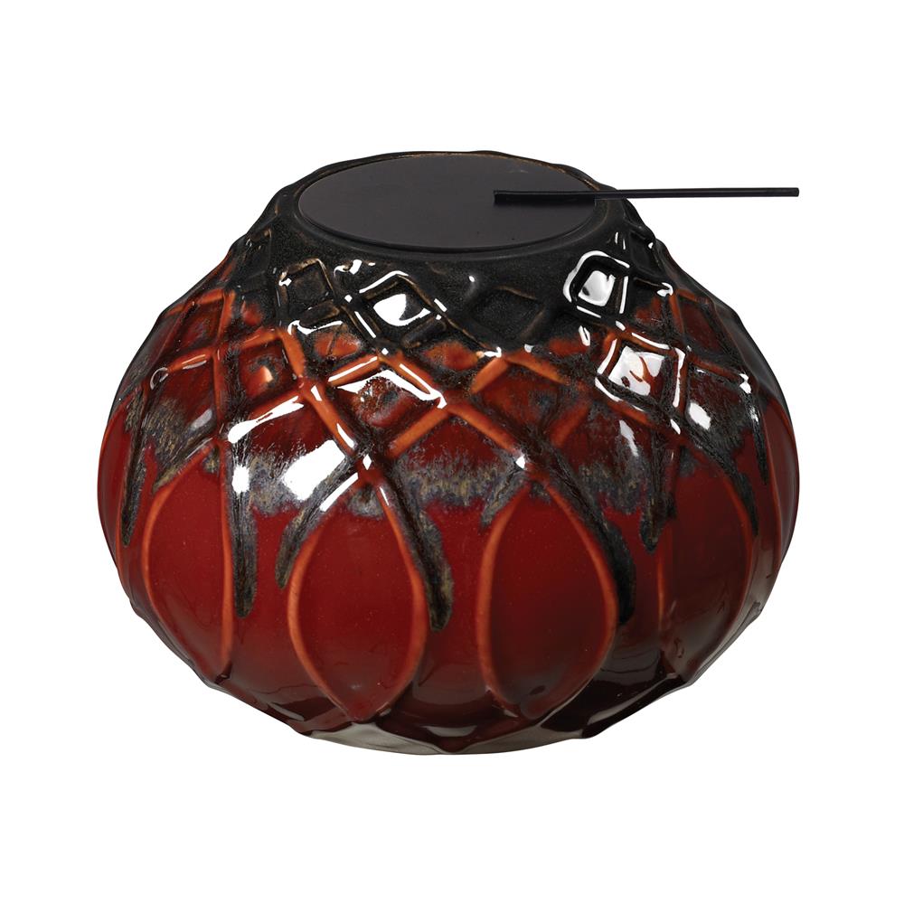 ELK Home 119-044 Ceramic Tea Light In Mococca Red Glaze