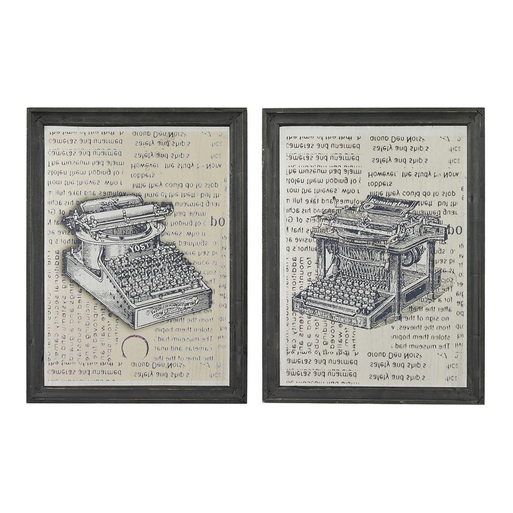 ELK Home 26-8663/S2 Set Of 2 Antique Typewriter Prints On Glass
