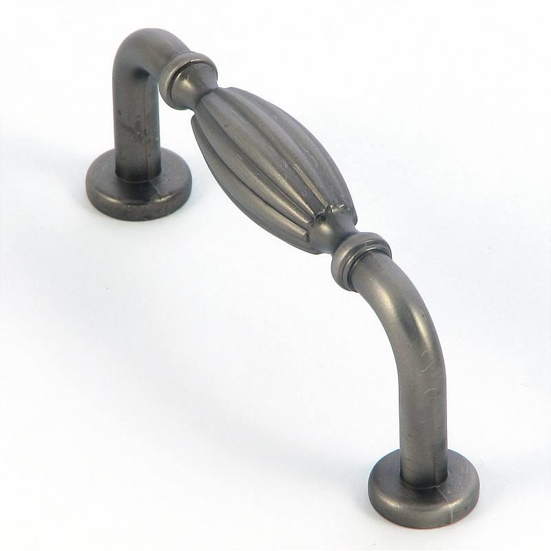 Stone Mill Hardware CP5210-WEN Weathered Nickel Country French Cabinet Pull in Weathered Nickel