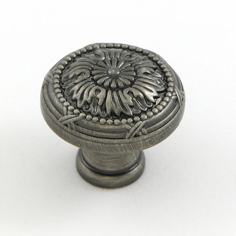 Stone Mill Hardware CP2020-WEN Weathered Nickel Floral Cabinet Knob in Weathered Nickel
