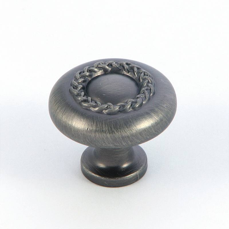 Stone Mill Hardware CP3027-WEN Weathered Nickel Rope Cabinet Knob in Weathered Nickel