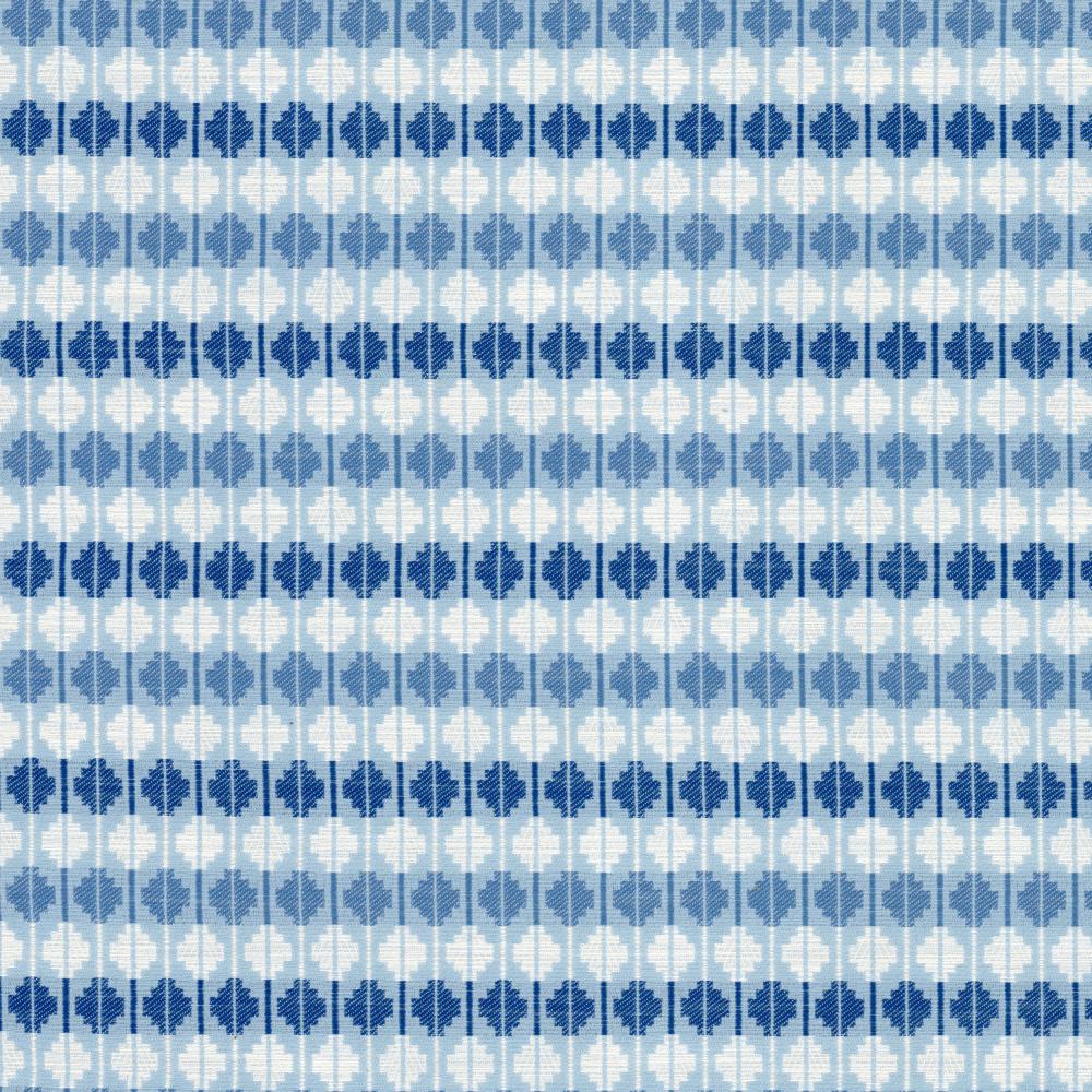 Stout BANB-1 Banbury 1 Blue/white Upholstery Fabric