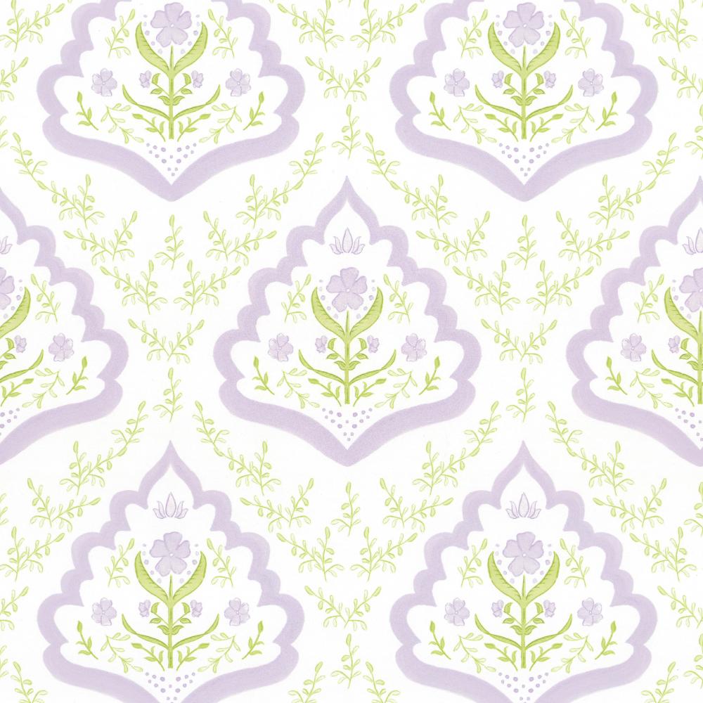 Stout W7842-4 Floral Paisley 4 Lilac in Wallpaper