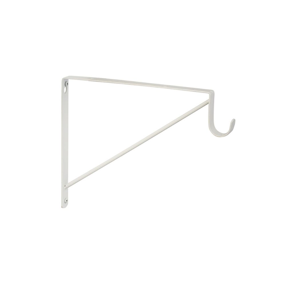Sure-Loc Hardware SRS-4 Heavy Duty Fixed Shelf And Rod Support in White Powder Coat