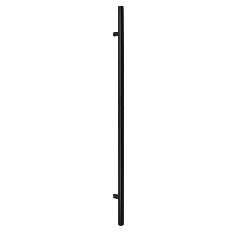 Sure-Loc Hardware PL-1RD48 FBL 48" Round Long Door Pull, Single-Sided, Flat Black