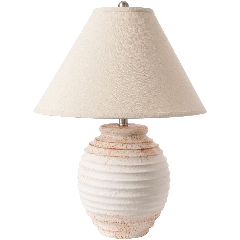 Surya PWK-002 Painswick 25"H x 18"W x 18"D Lamp in Ivory / White