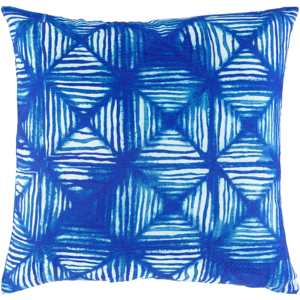 Surya Azora AZO-001 18"H x 18"W Pillow Kit in Bright Blue, Sky Blue, Seafoam