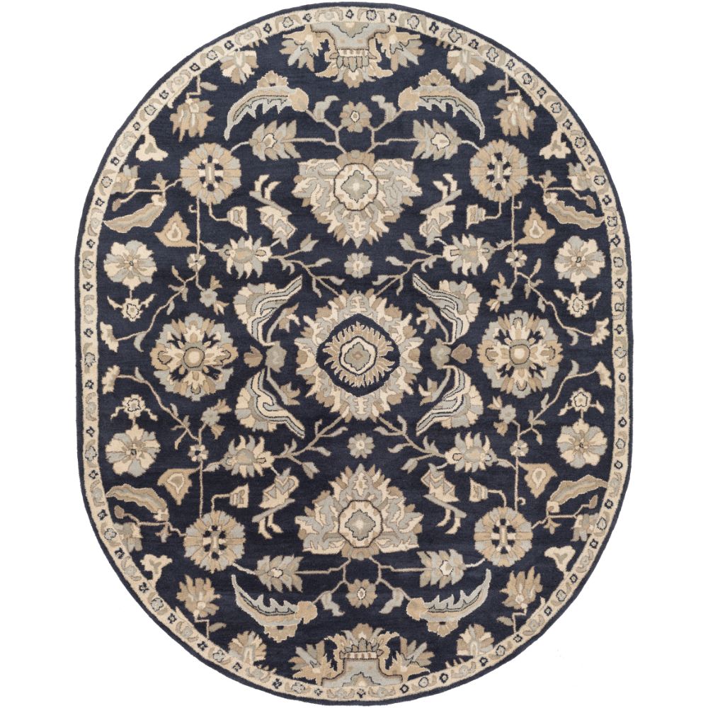 Surya Caesar Ink Beige Sea Foam Wool Square Area Rug - 8x8