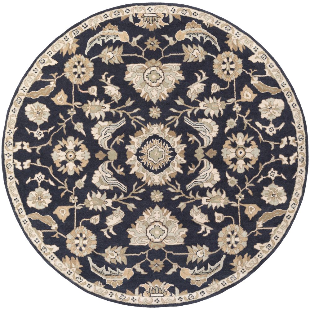 Surya Caesar Ink Beige Sea Foam Wool Square Area Rug - 8x8