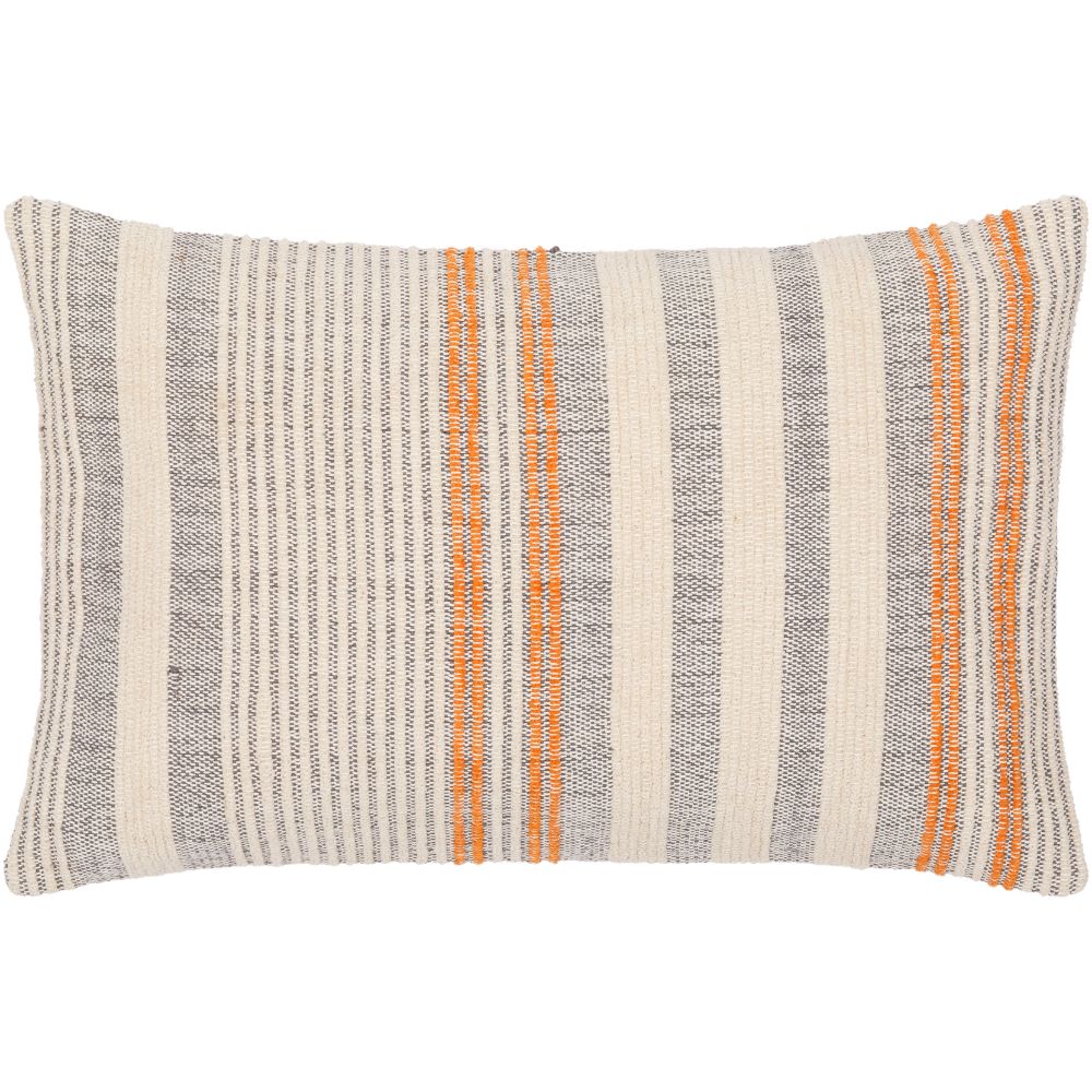 Surya Camden CDM-001 14"H x 22"W Pillow Kit in Burnt Orange, Cream, Medium Gray