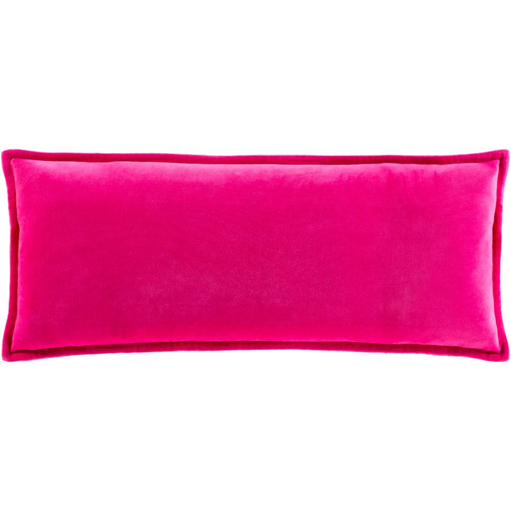 Surya Cotton Velvet CV-031 12"H x 30"W Pillow Kit in Bright Pink