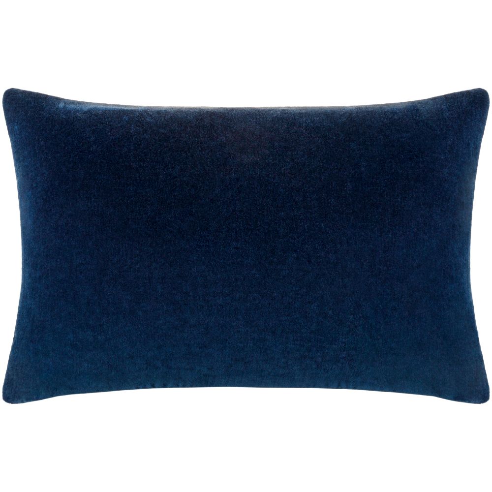 Cotton Velvet CV-057 13"L x 20"W Lumbar Pillow in Midnight Blue