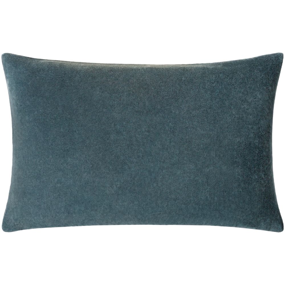 Cotton Velvet CV-058 13"L x 20"W Lumbar Pillow in Charcoal