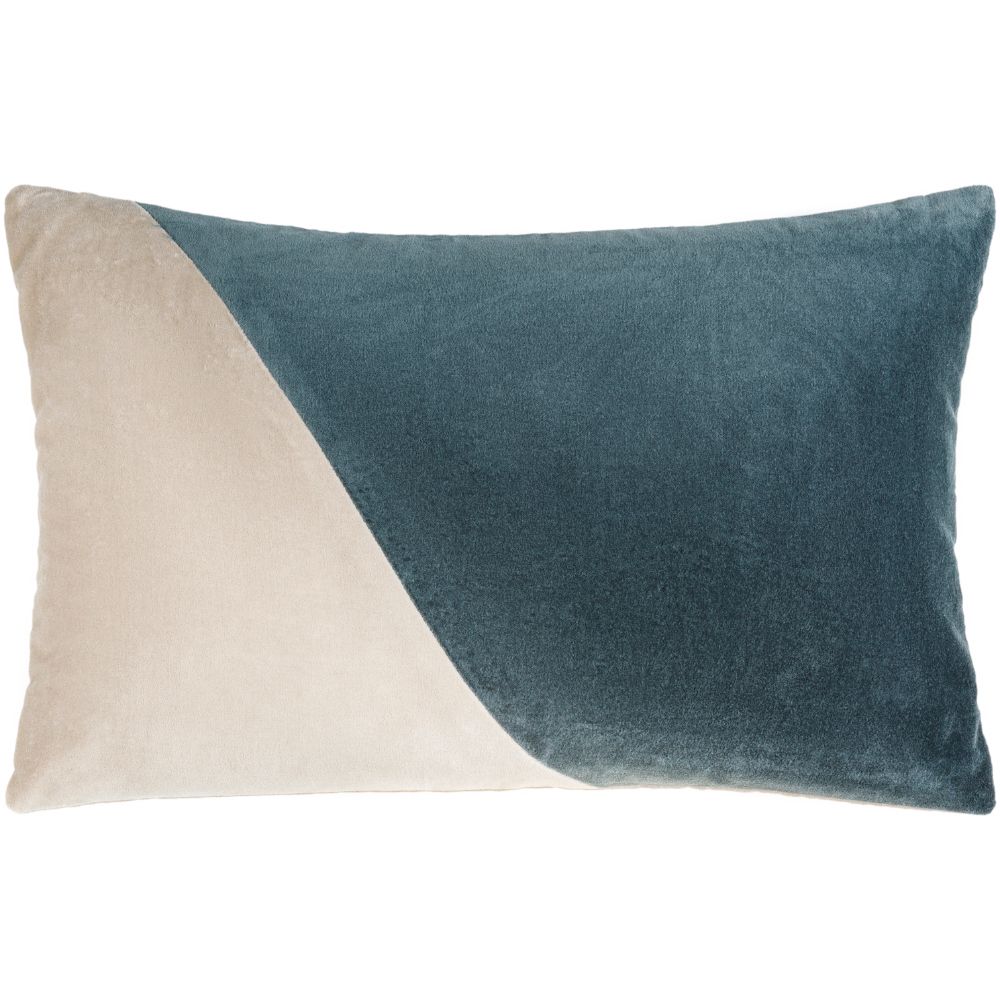 Cotton Velvet CV-067 13"L x 20"W Lumbar Pillow in Light Grey