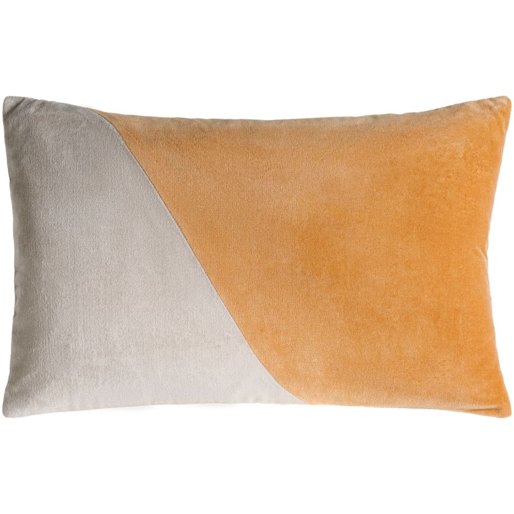 Cotton Velvet CV-069 13"L x 20"W Lumbar Pillow in Camel