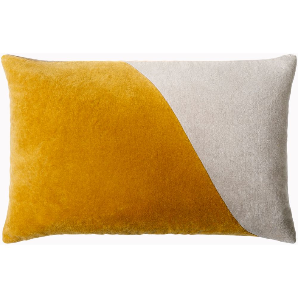 Cotton Velvet CV-071 13"L x 20"W Lumbar Pillow in Caramel