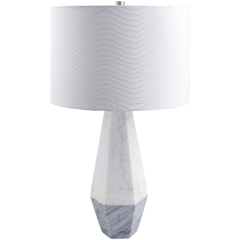Surya ENV-001 Enliven ENV-001 26"H x 15"W x 15"D Accent Table Lighting in White/ Gray