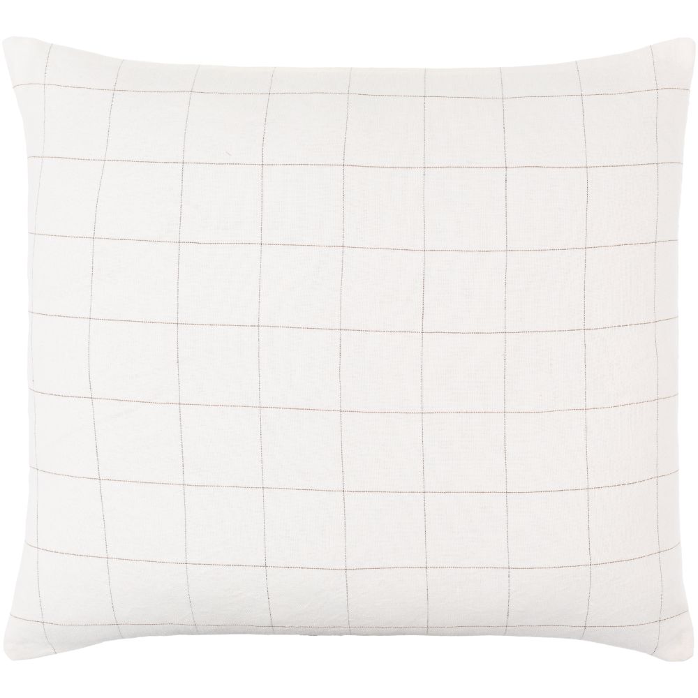Farida FRI-001 18"L x 18"W Accent Pillow in Off-White