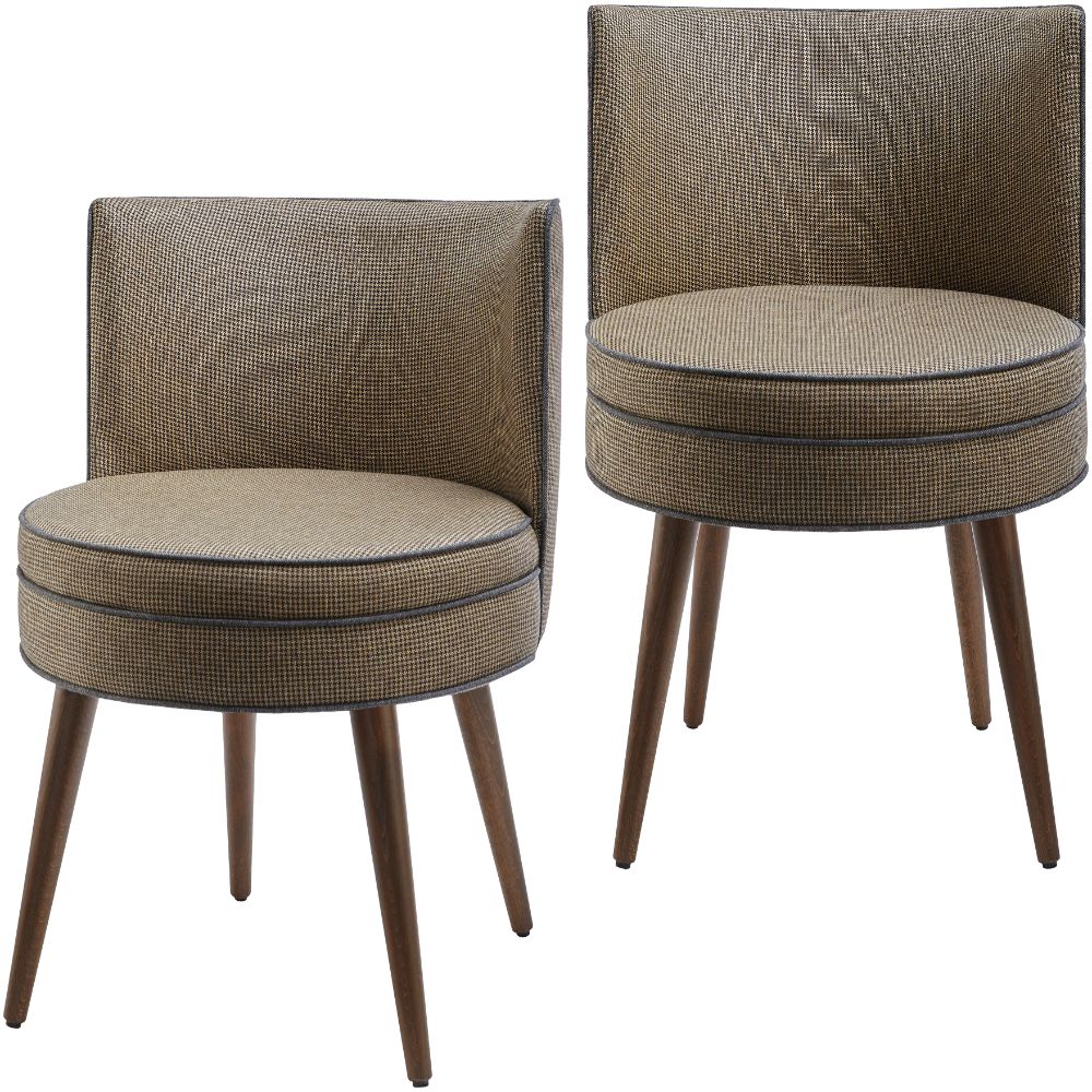 Surya GBY001-SET Gabby GBY-001 30"H x 20"W x 24"D,  30"H x 20"W x 24"D Dining Chair in Brown