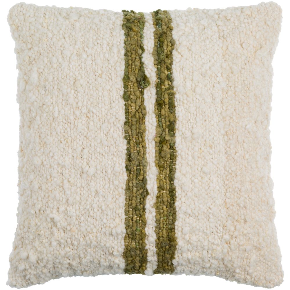 Dagny GNY-001 18"L x 18"W Accent Pillow in Ash
