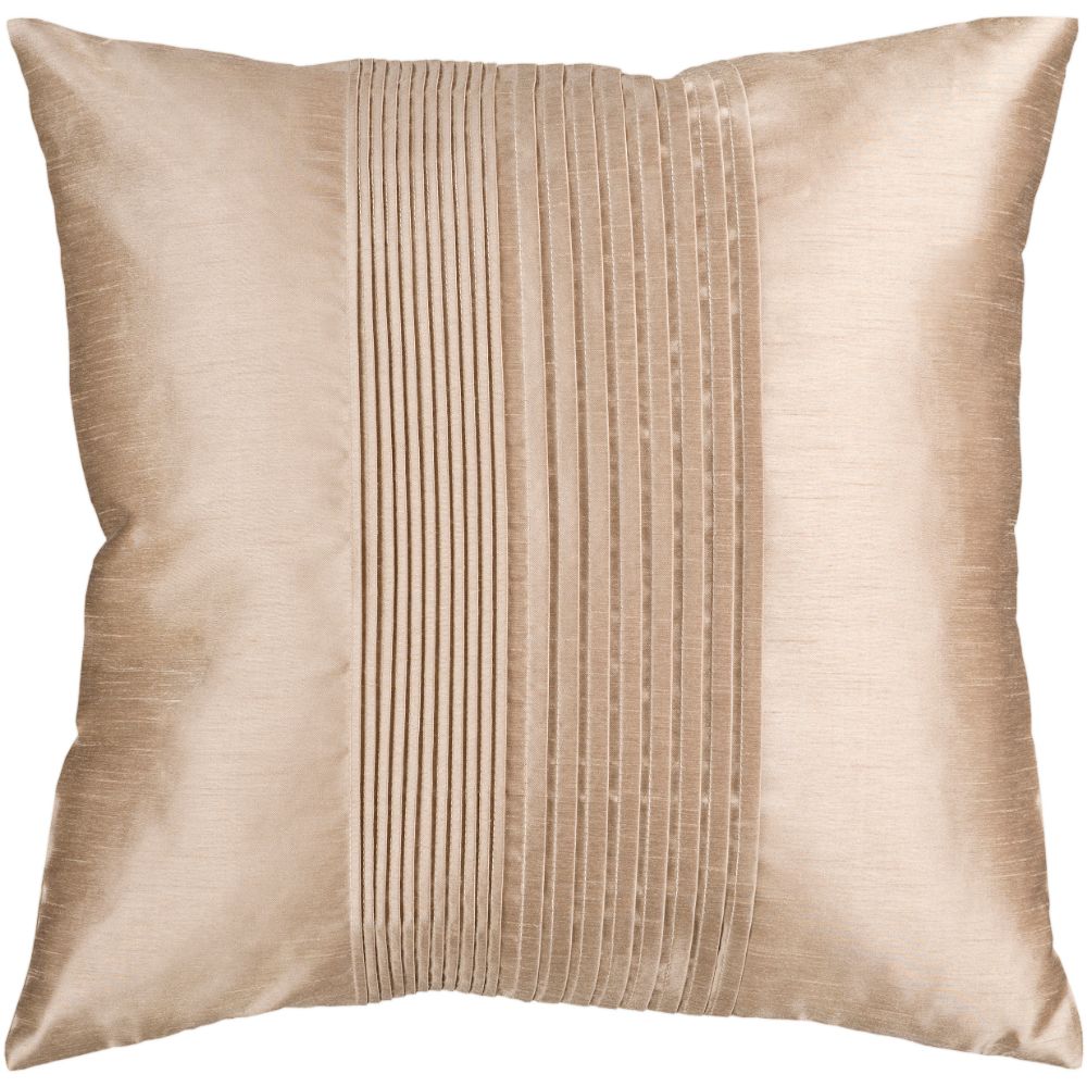 Surya HH019-1818 Solid Pleated 18 x 18 x 0.25 Pillow Cover