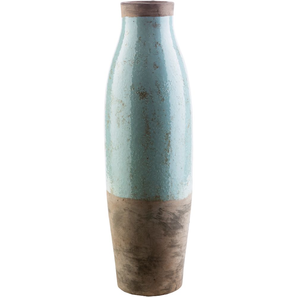 Surya LCL600-L Floor Vase in Sage, Dark Brown