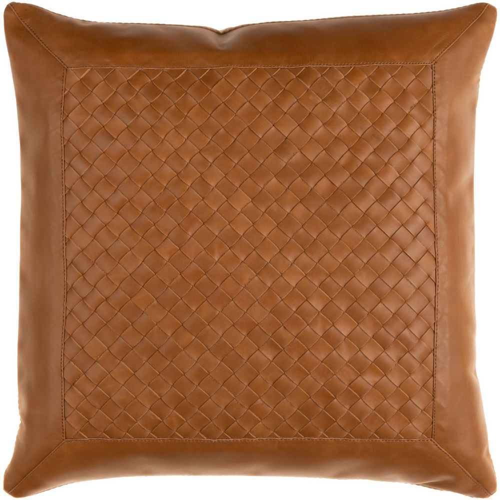 Surya Lawdon LDW-001 18"H x 18"W Pillow Cover in Camel