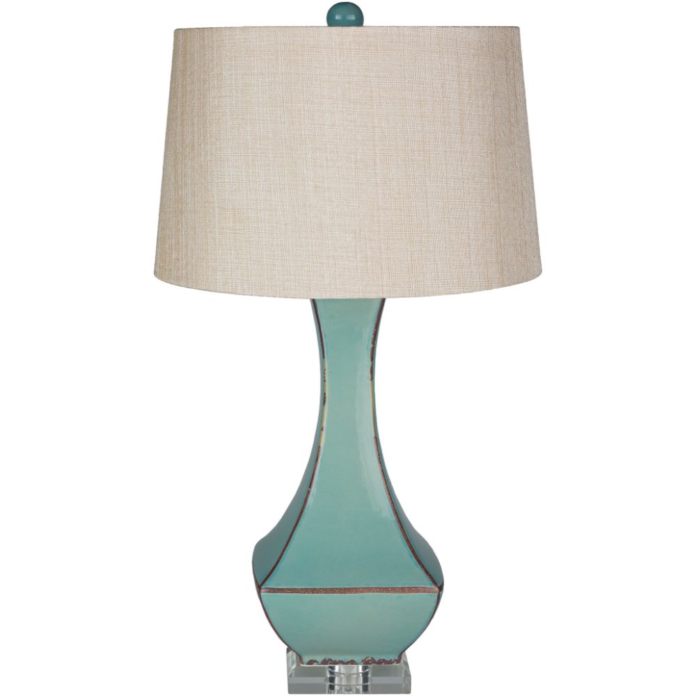 Surya LMP-1004 Lamp 32 x 16 x 16 Table Lamp in Turquoise Reactive Glaze