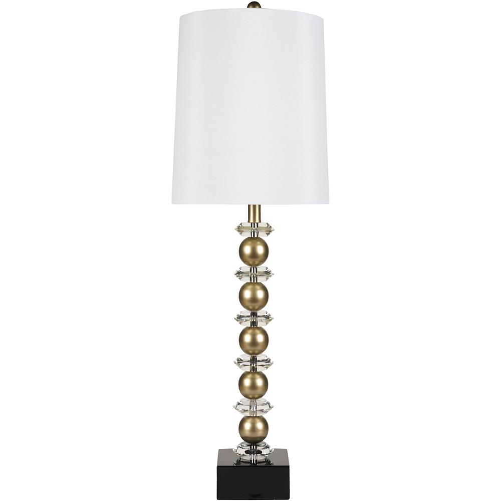 Surya LMP-1020 Lamp 35 x 12 x 12 Table Lamp in Goldtone And Crystal