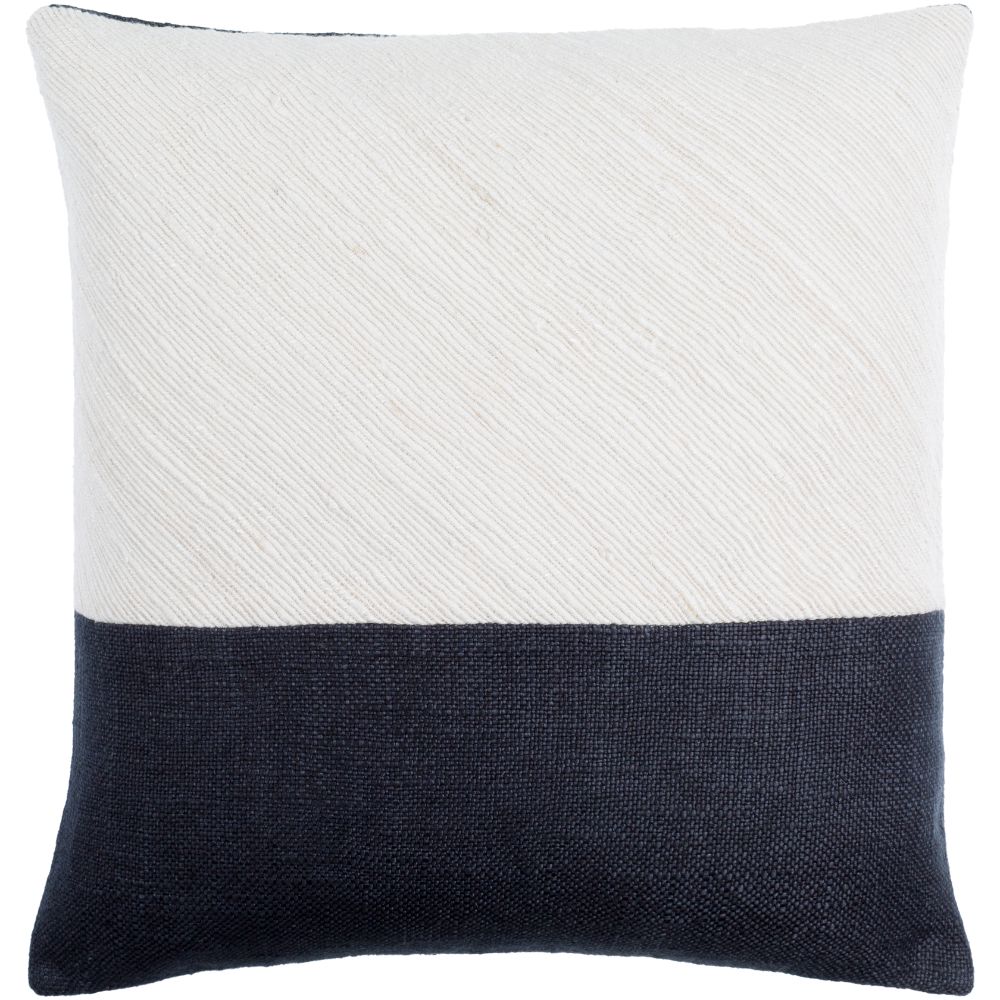 Loomed Luxe LOX-003 18"L x 18"W Accent Pillow in Off-White
