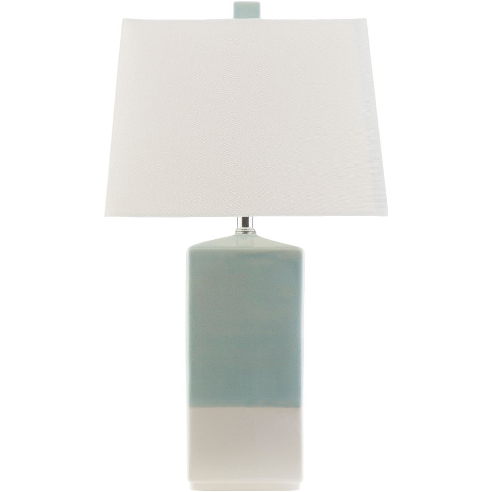 Surya MAY260-TBL Malloy 25.5 x 14 x 9 Table Lamp in Blue / White
