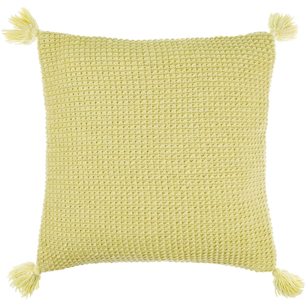 Makrome MKO-001 18"L x 18"W Accent Pillow in Beige