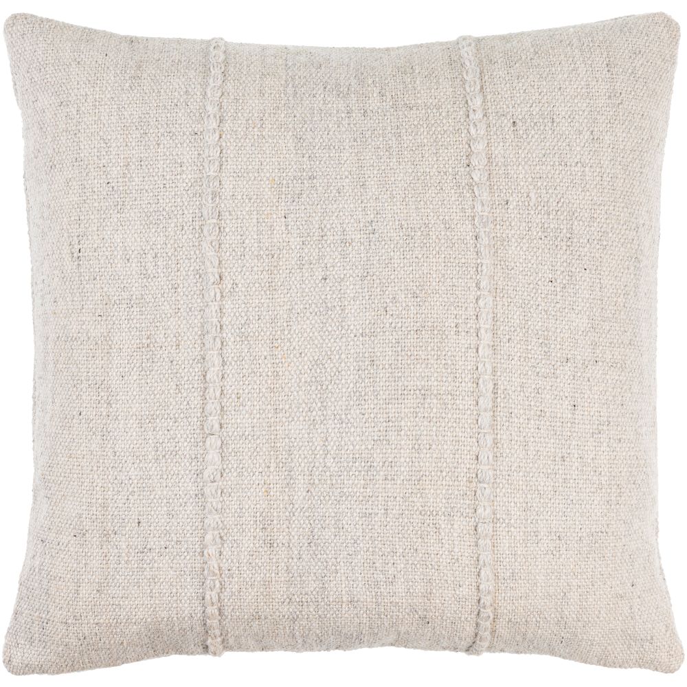 Mudcloth MUO-001 18"L x 18"W Accent Pillow in Light Grey