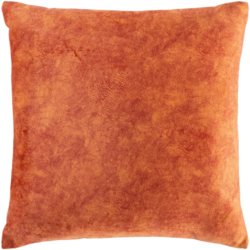 Surya Collins OIS-008 20"H x 20"W Pillow Kit in Rust, Burnt Orange