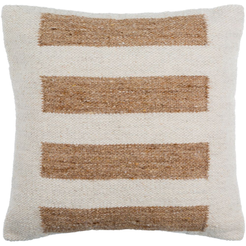 Surya OSM004-1818 Osmund OSM-004 18"L x 18"W Accent Pillow in Brown