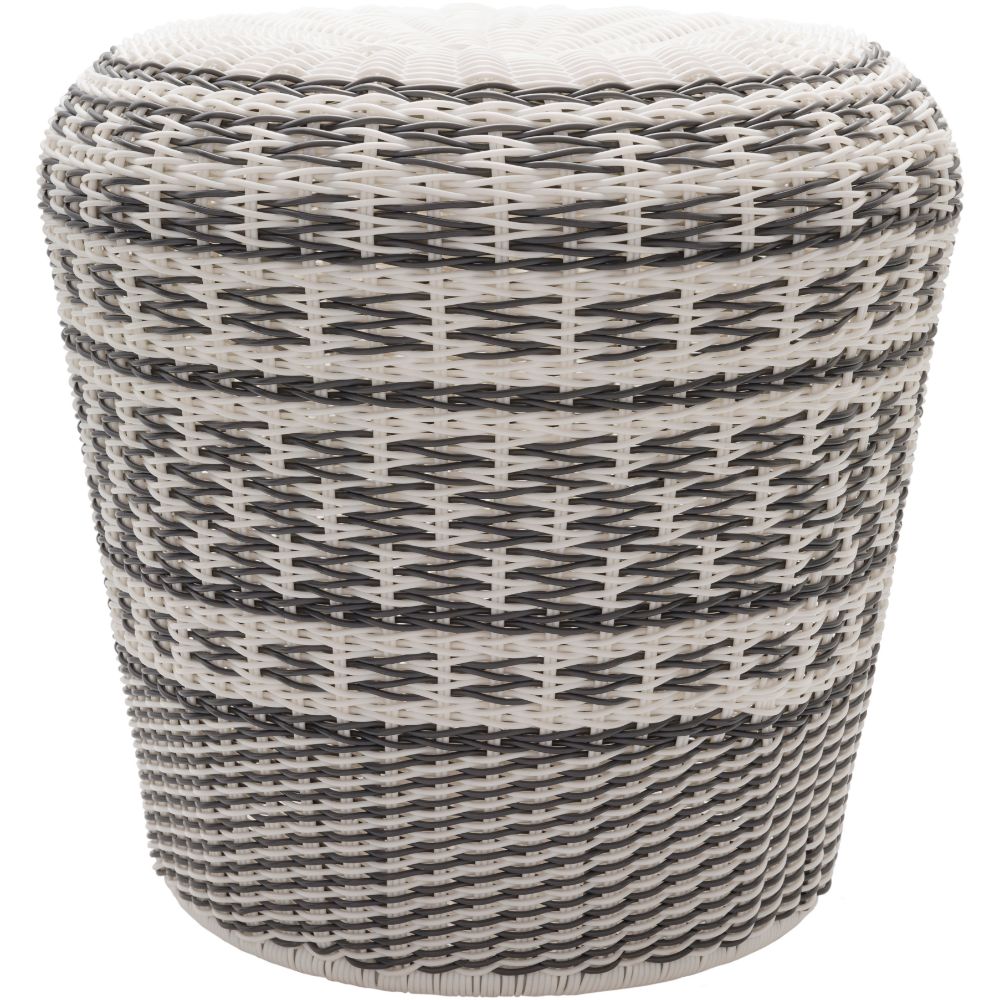PKD003-181817 Parkdale 18.1 x 18.1 x 17.7 Stool in Charcoal/ White