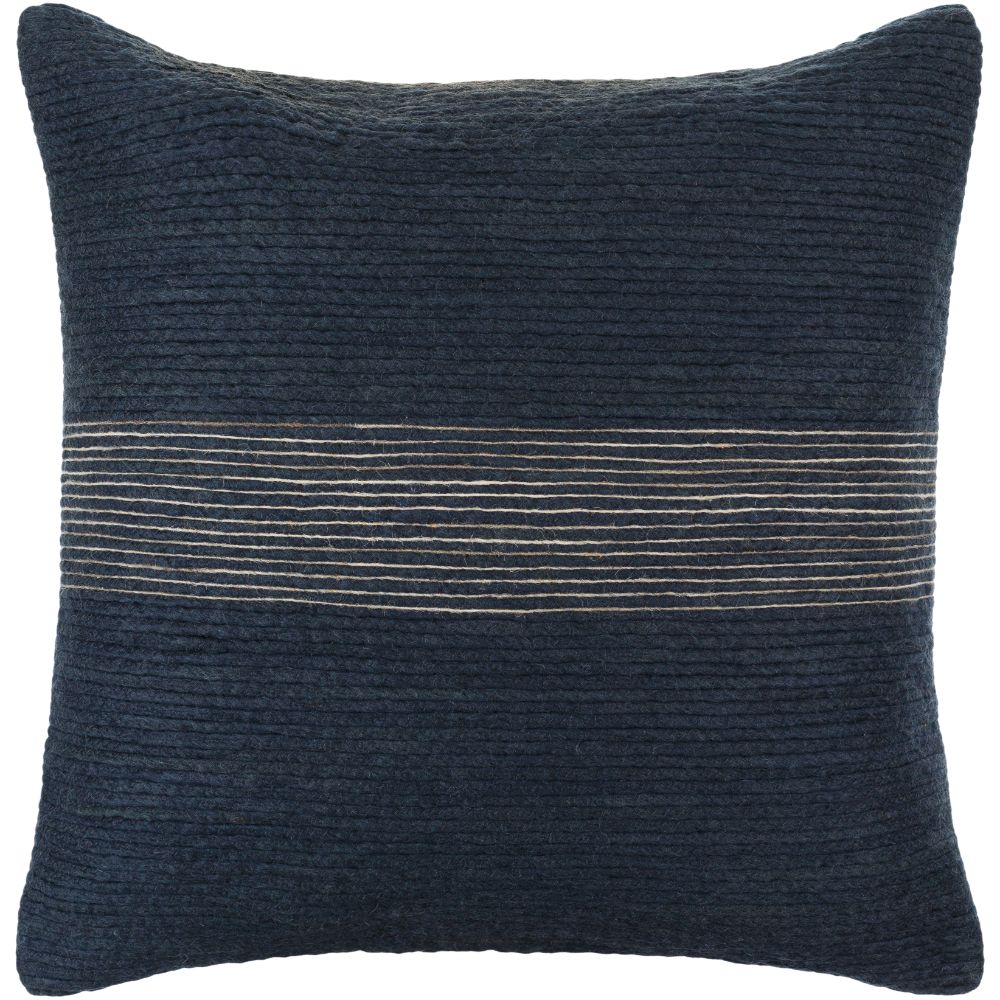 Penny PNE-001 18"L x 18"W Accent Pillow in Onyx
