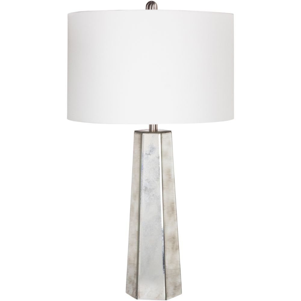 Surya PRLP-001 Perry 28.5 x 16 x 16 Table Lamp in Antiqued Mirror